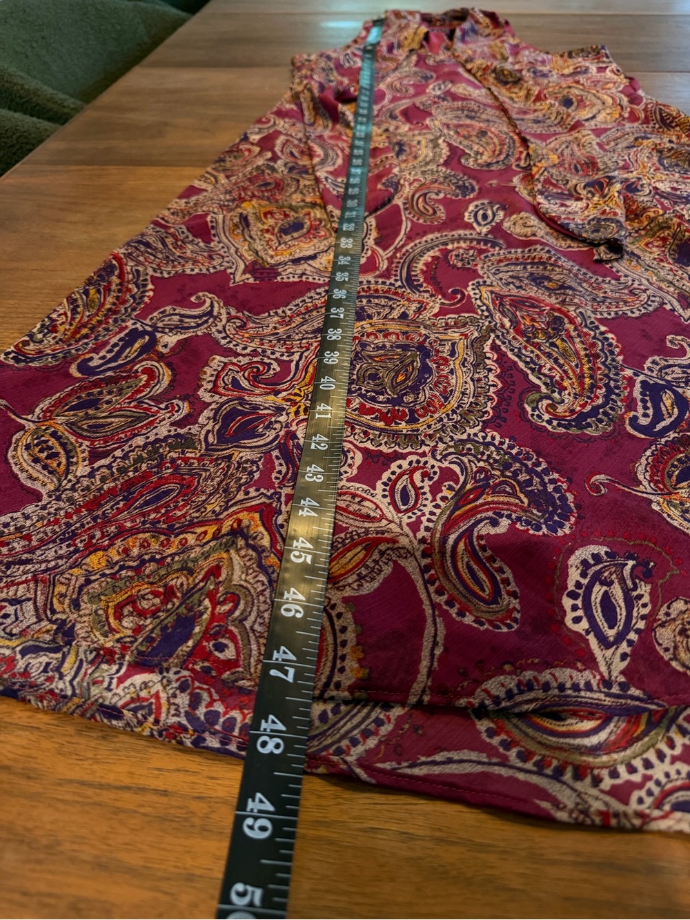 LAUREN Ralph Lauren Paisley Tie-Neck V-Neck Sleeveless Shift Dress, Size 12 - Picture 7 of 16